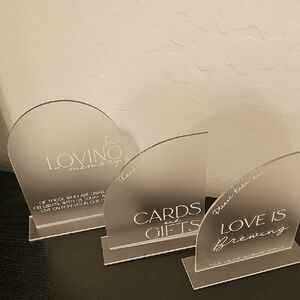 Acrylic Wedding Sign Set